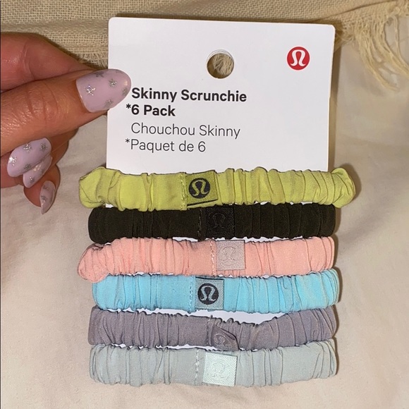 lululemon athletica Accessories - Lululemom skinny scrunchie six pack